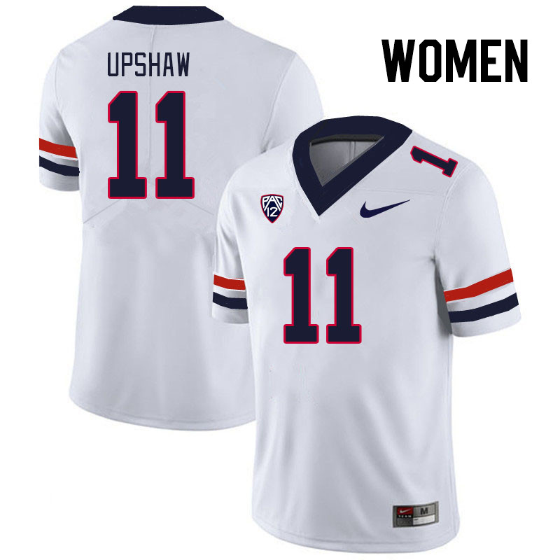Women #11 Taylor Upshaw Arizona Wildcats College Football Jerseys Stitched Sale-White - Click Image to Close